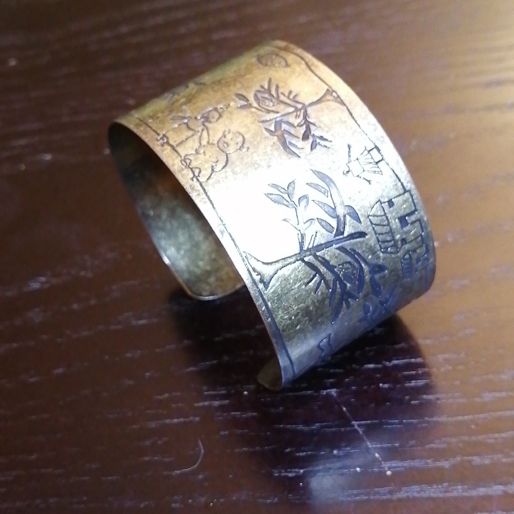 Tribal Ethnic Home Kids Nature Motif Unity Cuff Vintage Bracelet